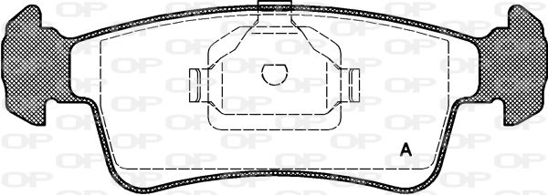 OPEN PARTS stabdžių trinkelių rinkinys, diskinis stabdys BPA0240.00